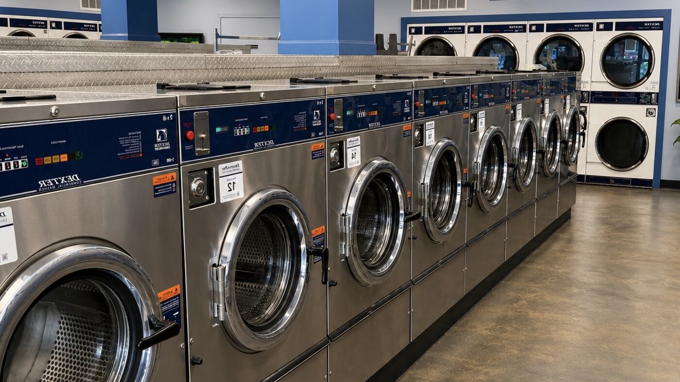 High-capacity washers at WashFoundry Santa Clara